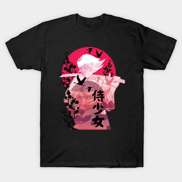 Samurai Girl T-Shirt by Kali Space